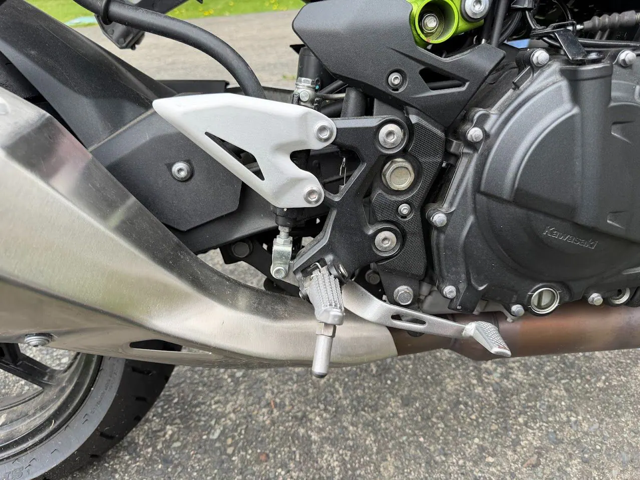 Motorcycle engine and controls inspected during an EZ Performance mobile service